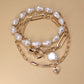Pearl Link Toggle Bracelet Set