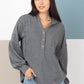 Charcoal Hooded Henley Hoodie