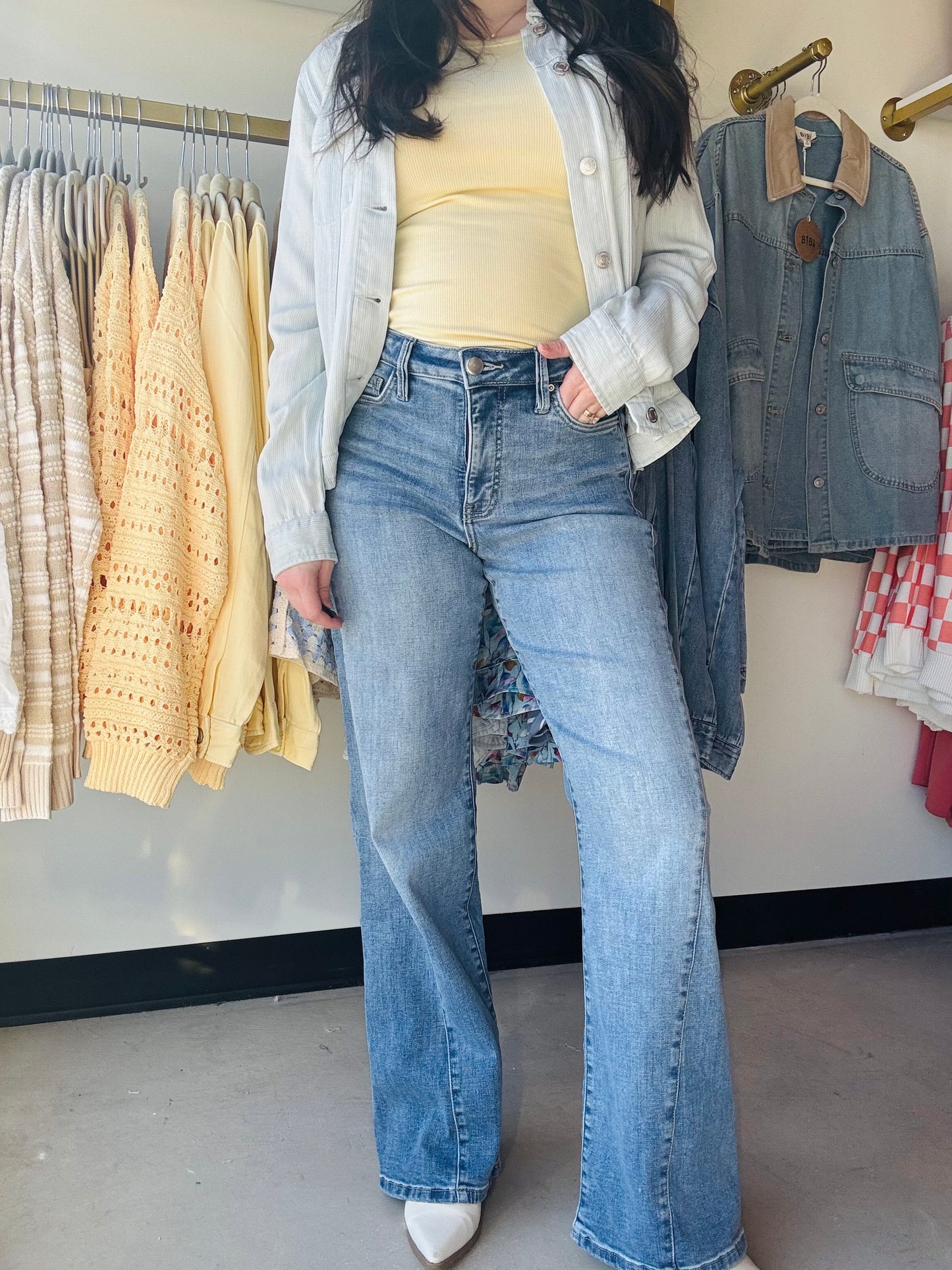 Hailey Contour Wide Leg Jeans