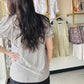 Striped Ivory Smocked Top