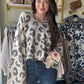 Beige Leopard Sweater Hoodie