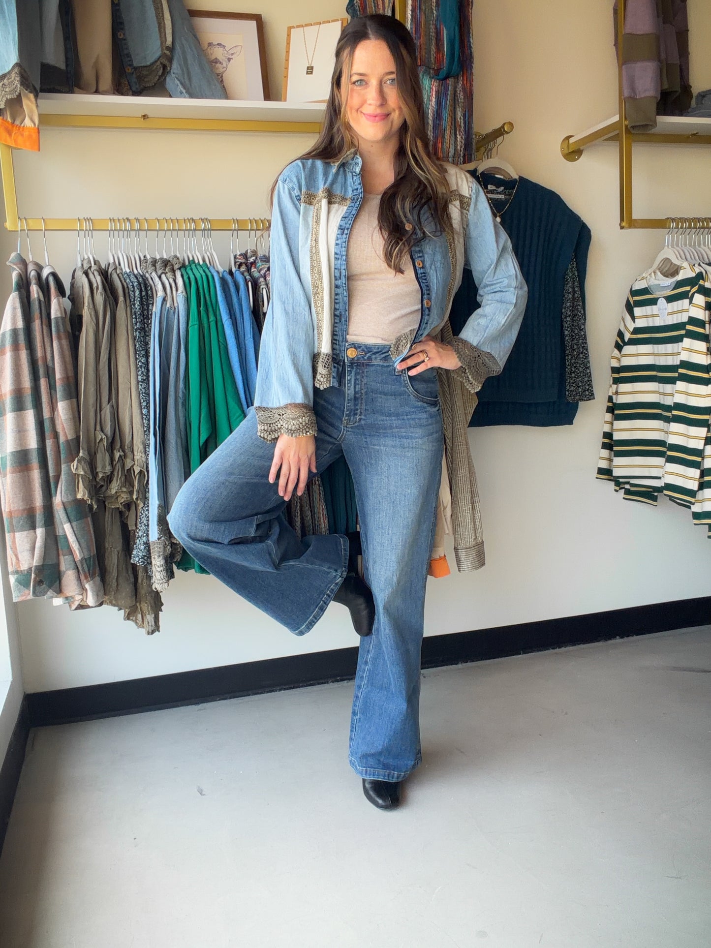 Jean Scoop Pocket High Rise Jeans
