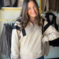 Taupe Accent Half Zip Hoodie