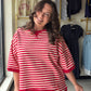 Red Stripe Oversized Lounge Set