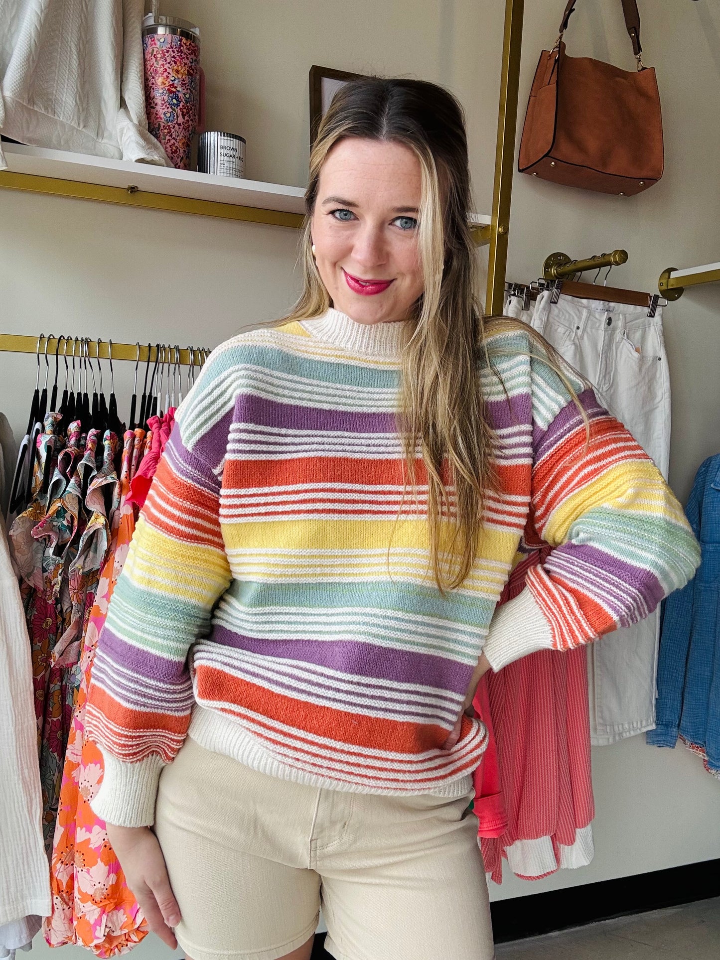 Over the Rainbow Striped Sweater