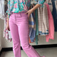 Wild Berry Kelsey Ankle Flare - Kut