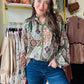 Boho Mosaic Button Down Blouse
