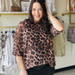 Leopard Boxy Mesh Top