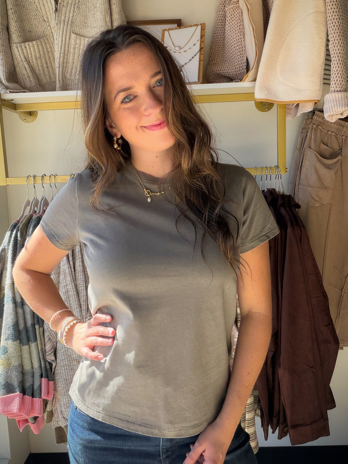 Taupe Asher Tee