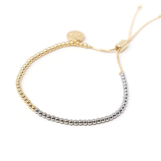 Two Tone Adjustable Bracelet - 3mm