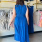 Royal Smocked Waist Tiered Midi Dress