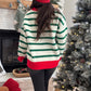Green Stripe Merry & Bright Sweater