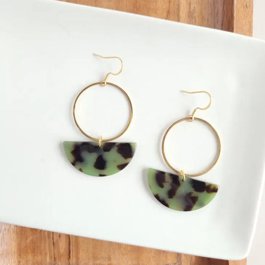 Reese Olive Tortoise Earrings
