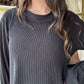 Black Asymmetrical Hem Top