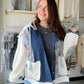 Indigo Butterfly Placket Hoodie