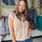 Taupe Button Accent Vest
