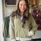 Olive Plush Fleece Hooded Zip Up