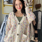 Multi Textured Button Cardigan
