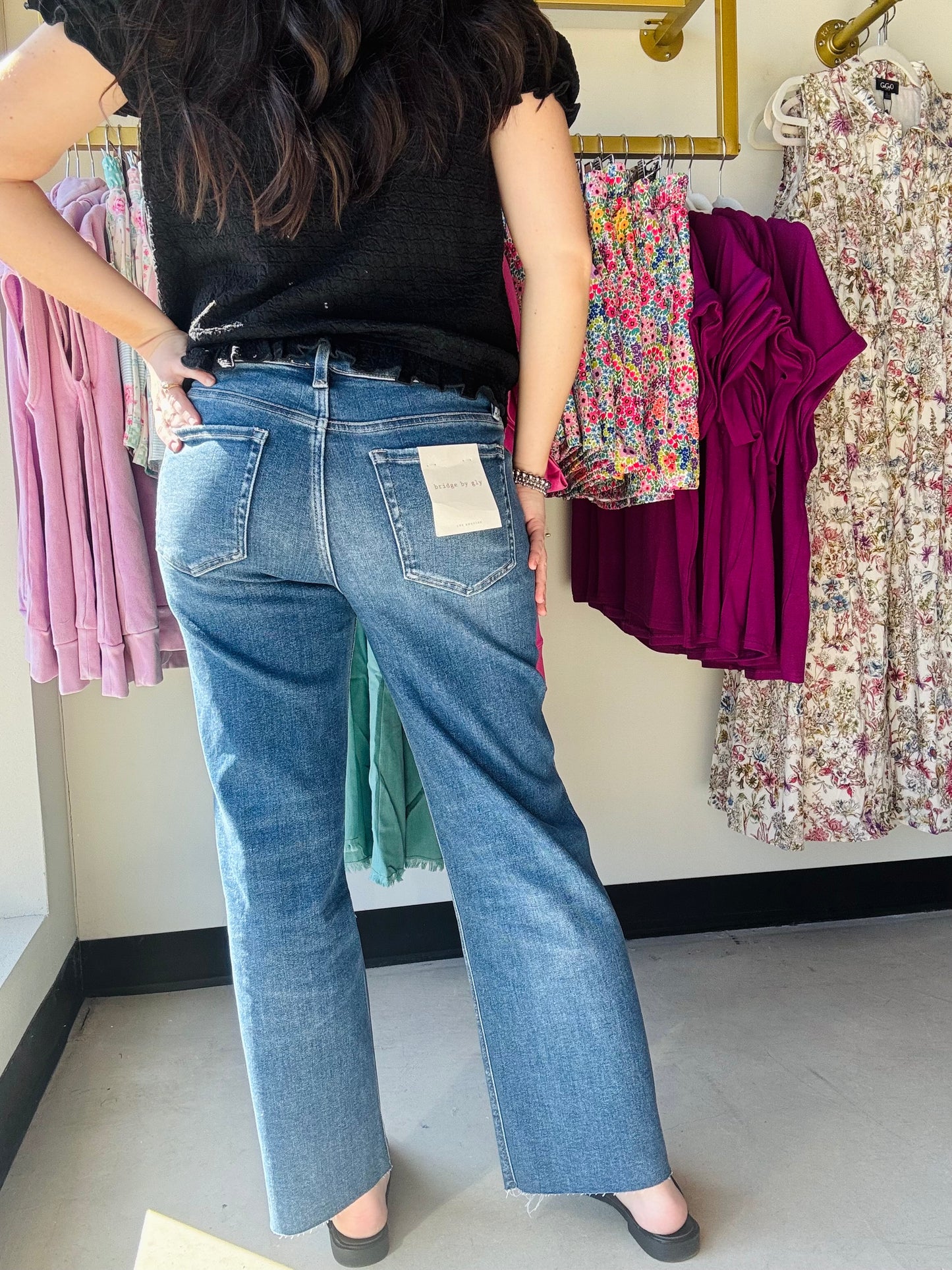 Mid Rise Clean Cut Denim