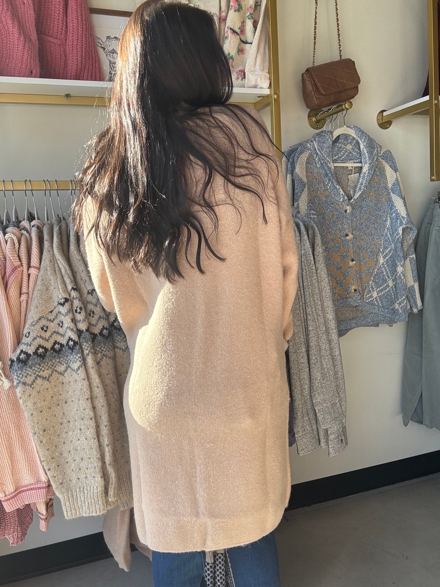 Floral Embellished Coatigan