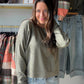 Heather Olive Round Neck Sweater