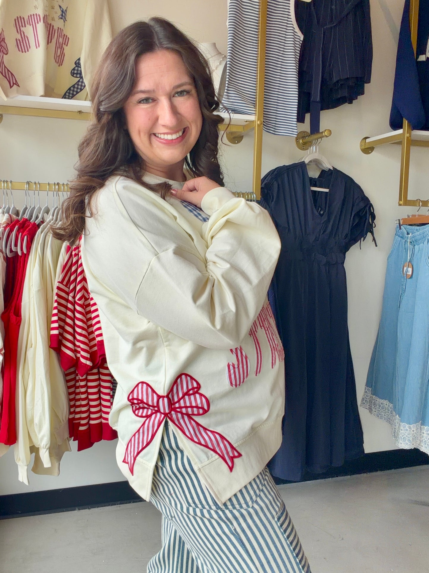 Stars & Striped Patchwork Pullover