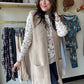 Beige Luxe Vest Cardi