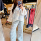 Blue Stripe Relaxed Woven Pants