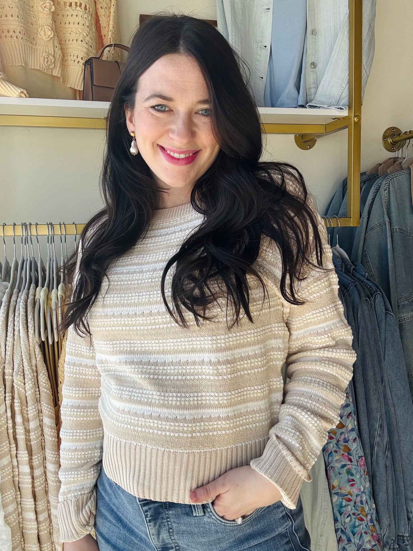 Birch White Lola Sweater