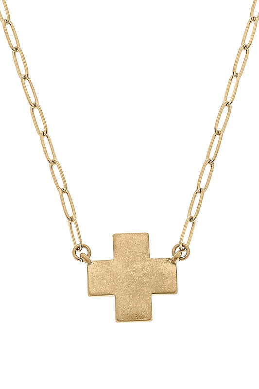 Edith Square Cross Necklace