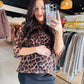 Leopard Boxy Mesh Top