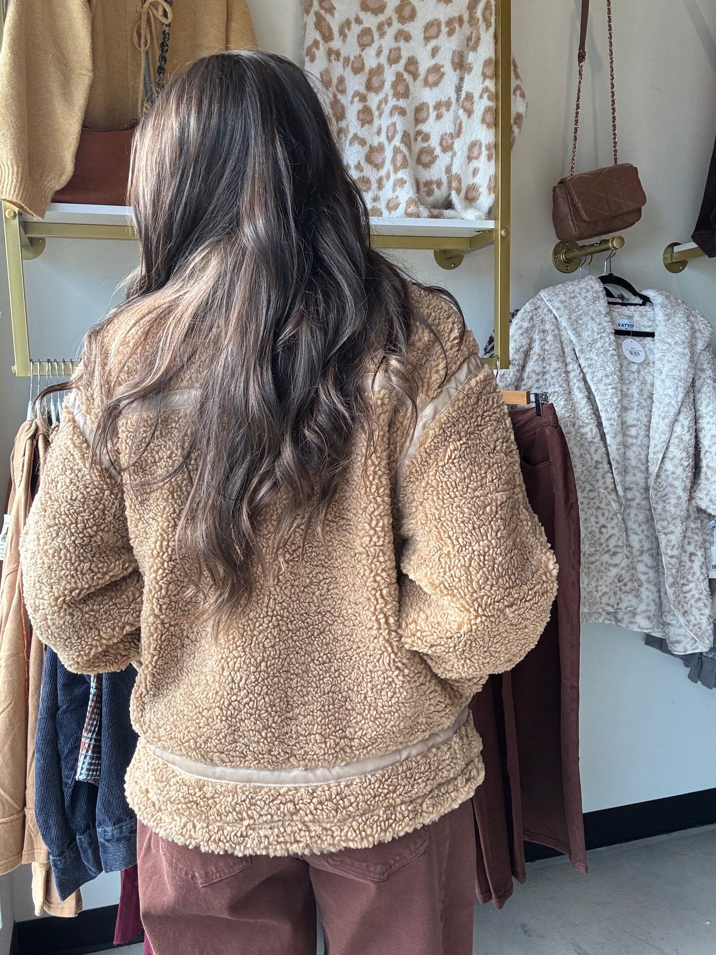 Brown Sherpa Teddy Jacket