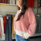 Orange & Ivory Crewneck Sweater