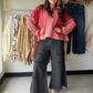 Black Fringe Wide Leg Pants