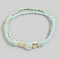 Faceted Beaded Flower Charm Mixed Beaded Bracelet