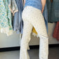 Cream Dainty Floral Pants