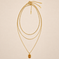 18K STAINLESS STEEL TARNISH FREE LAYERED NECKLACE | 40NK9532