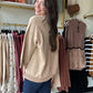 Mocha Knit Pocket Crewneck