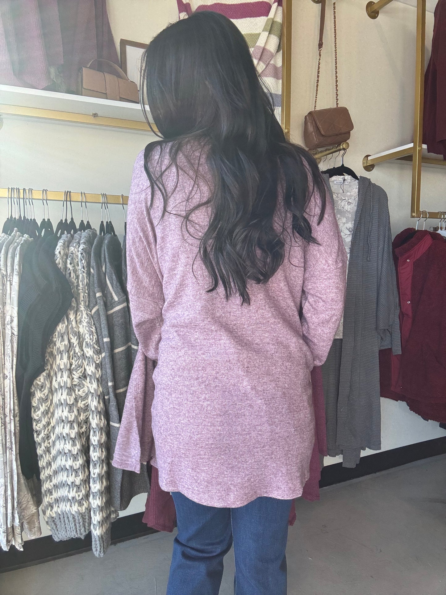 Classic Fig Tank & Cardigan Set