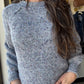 Marine Boucle Crewneck Sweater