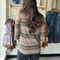Multi Stripe 3/4 Sleeve Top