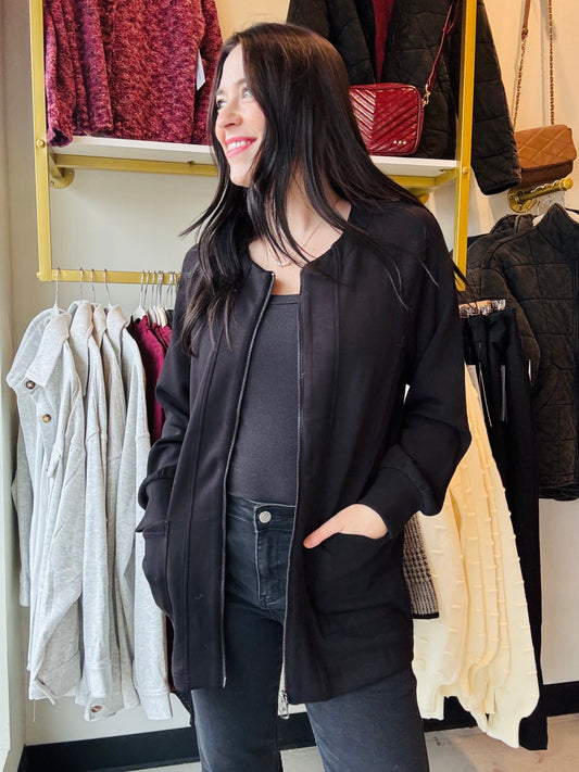 Techno Lux Zipper Cardigan