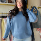 Blue Gianna Crewneck Sweater