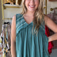 Evergreen Sleeveless Babydoll Tank