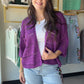 Dark Orchid Crochet Dolman Cardigan