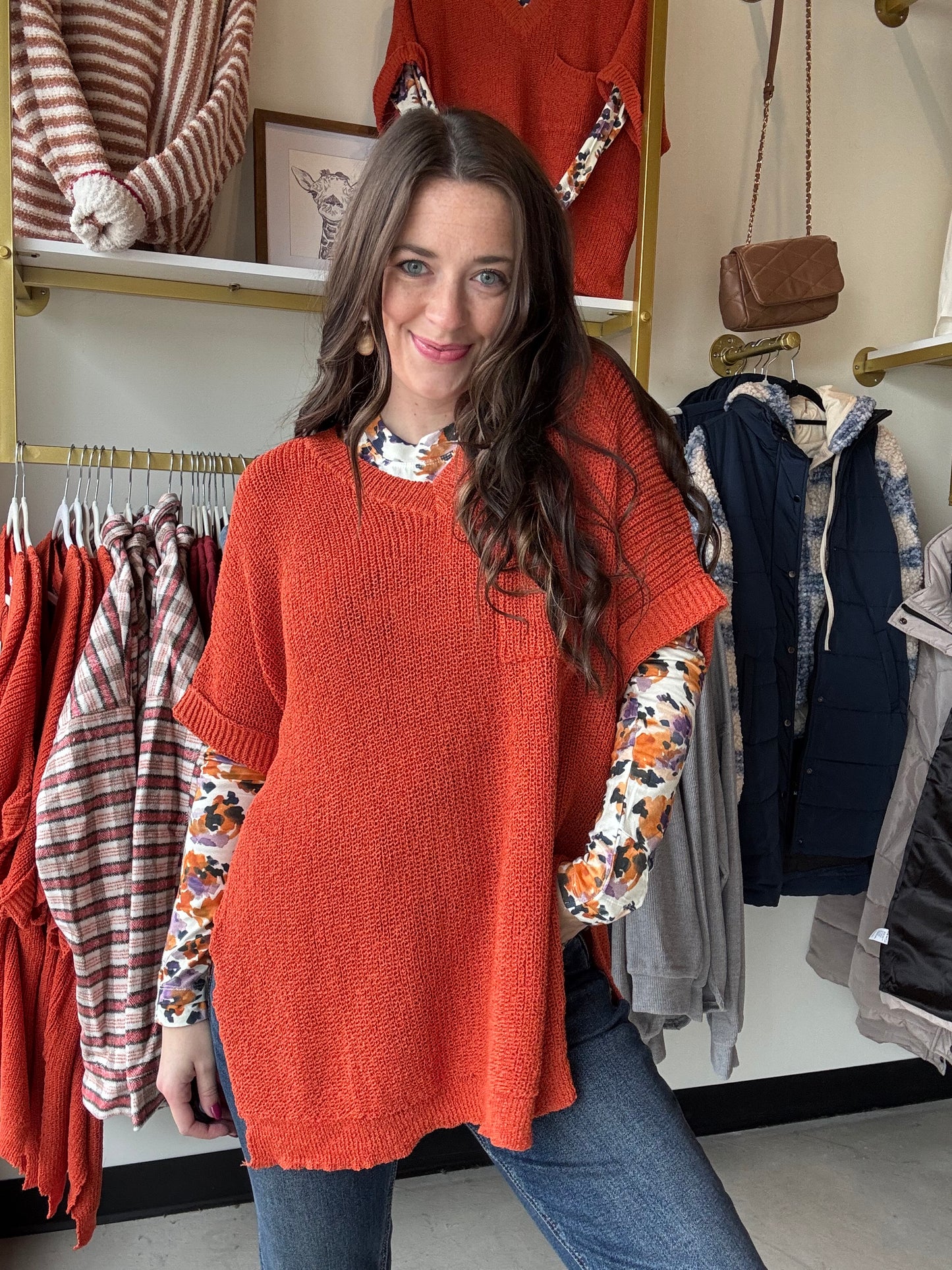 Pumpkin Annie Knit Top