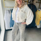 Animal Print Twill Pants