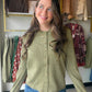 Olive Button Up Ribbed Top