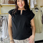 Black Pico Stitch Top