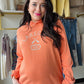 Orange Peel Burnout Hoodie - Lakegirl